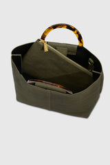 Square Tote With Resin Handle
