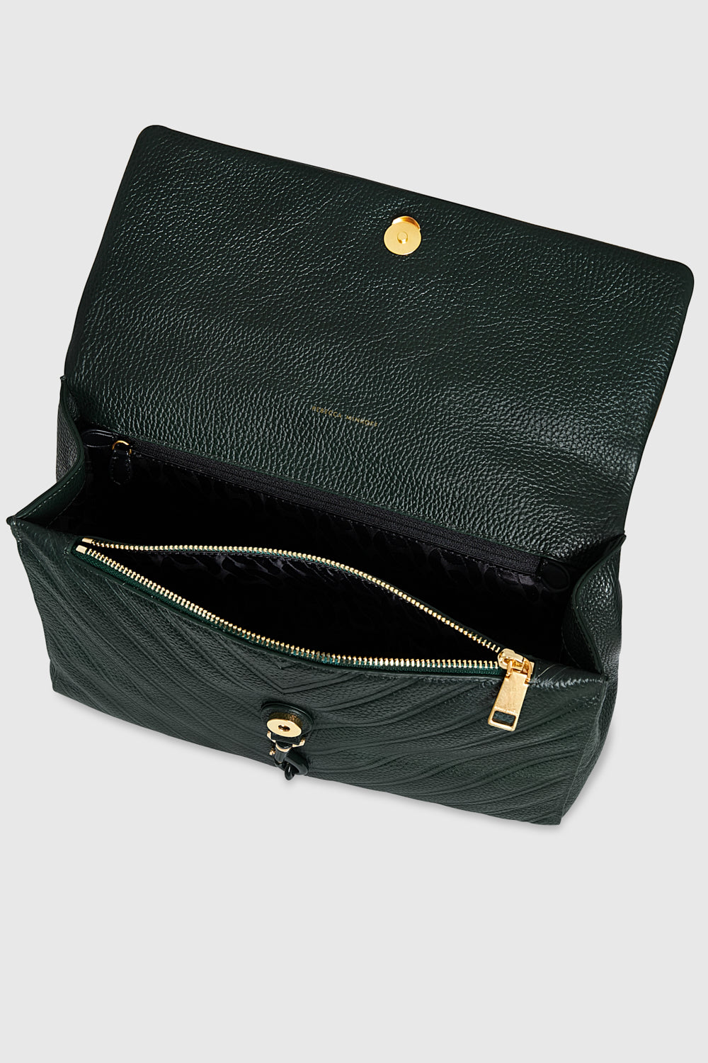 Edie Embossed Large Shoulder Bag