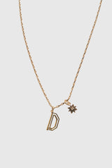 D Cut-out Initial Necklace