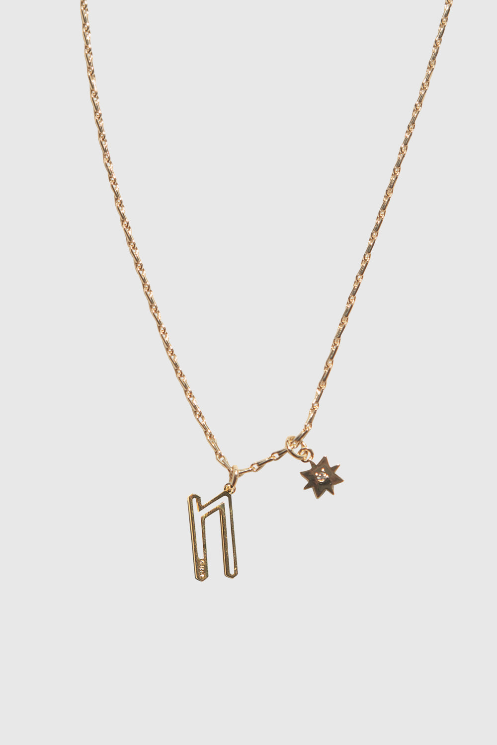 N Cut-out Initial Necklace
