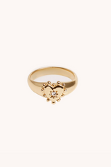 Studded Heart Pinky Ring